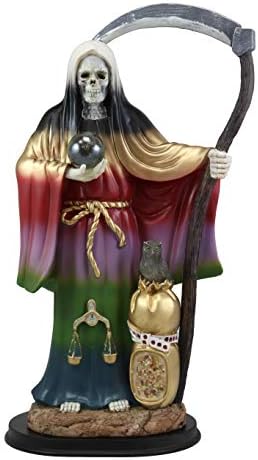 Ebros Gift Holy Death Santa Muerte Statue with Scythe and Glass Globe