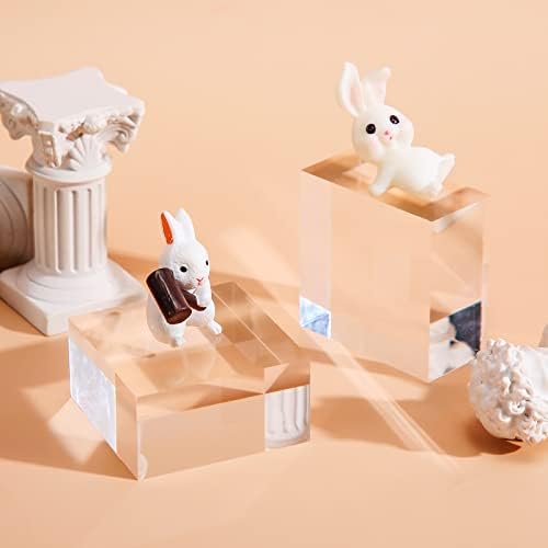 Clear Acrylic Display Blocks Jewelry Showcase Stand