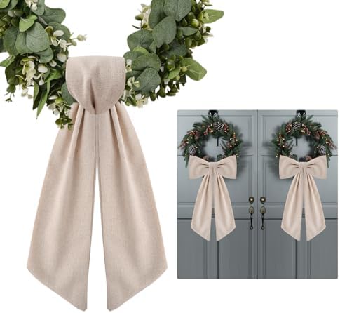 2 Pack Wreath Sash for Front Door Boxwood Wreath Sash Garland Front Door Porch Decor