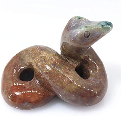 2 Inch Hand Carved Healing Crystal Snake Statue