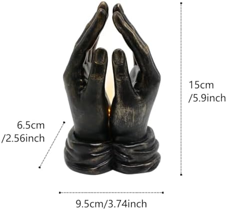 Eforcase Praying Hand Lamp Figurine - Resin Decor for Bedroom and Desktop