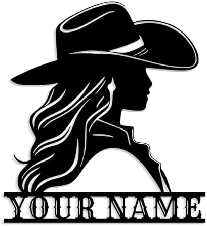 Custom Cowgirl Riding Horse Metal Wall Art