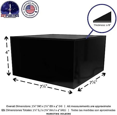 Acrylic Display Box with 5 Sides and One Open Side