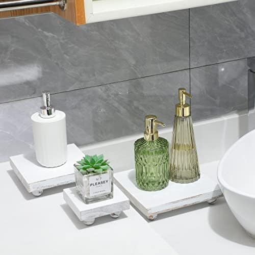Chunful Set of 3 Whitewash Wood Risers