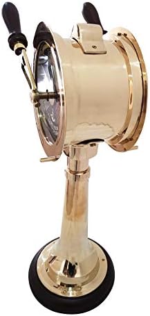 Vintage 21 Inch Brass Ship Telegraph with Wooden Base