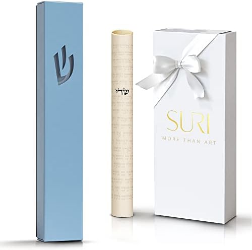 SURI Classic 5-Inch Blue Mezuzah for Door