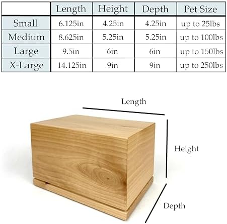 Pet Urn for Dogs Cats Custom Laser Engraving