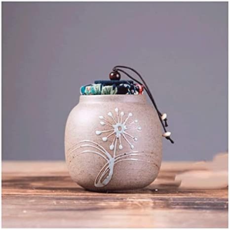 Small Ceramic Cremation Urn - Brown 9x112Cm