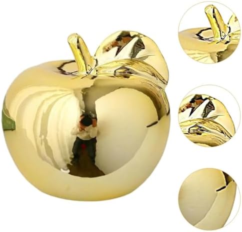 Fenteer Golden Fruit Sculpture Desktop Ceramic Statue
