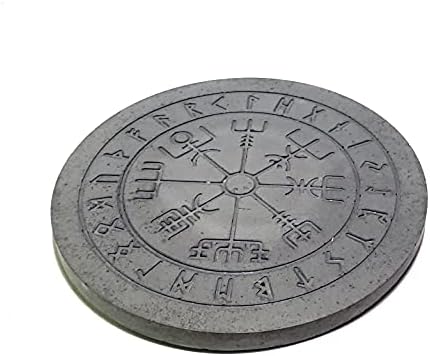 Viking Vegvisir Stone Altar Display Riser Black