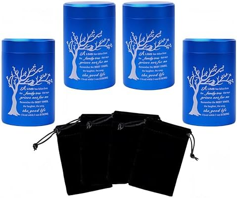 Small Urns for Ashes - Set of 4 27 Inch Aluminium Mini Urns