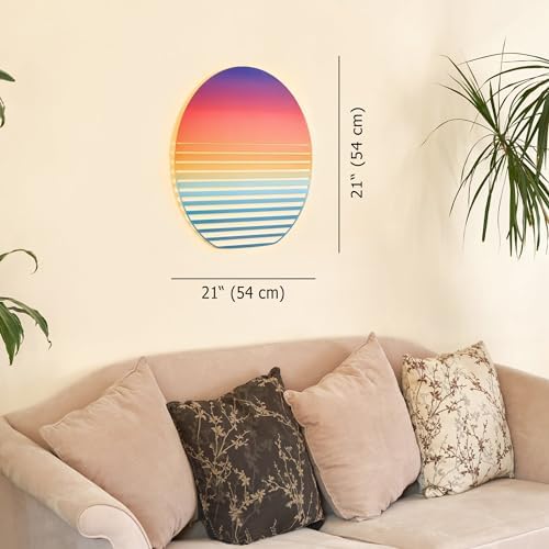 NEODECO Sunset on Sea Metal Wall Art - Large 3D Sculpture