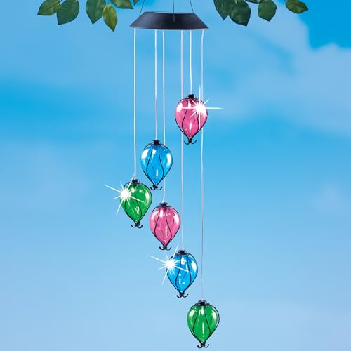 Collections Etc Solar Powered Balloon Mobile Set