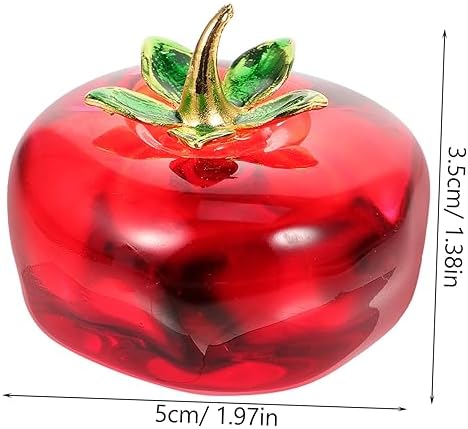 Zerodeko Crystal Fruit Desktop Ornament Elegant Strawberry Persimmon Sculpture for Home Decor