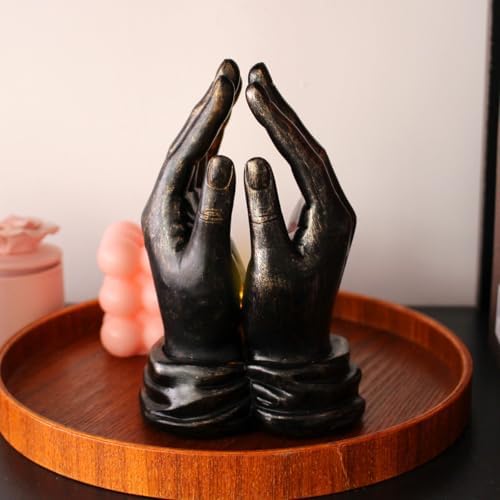 Eforcase Praying Hand Lamp Figurine - Resin Decor for Bedroom and Desktop