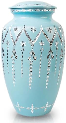 105in Decorative Cremation Urn - Blue