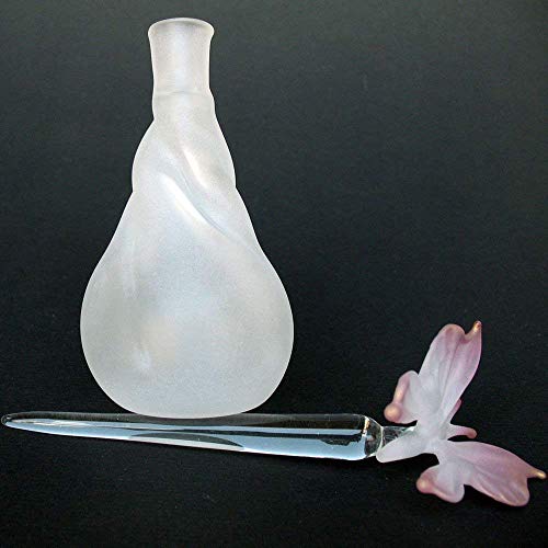 Butterfly Perfume Bottle Hand Blown Glass