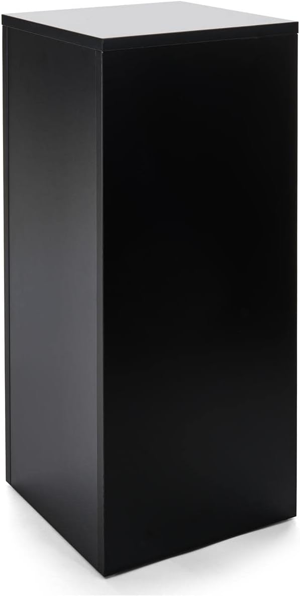 30 Inch Tall Floor Standing Pedestal Stand with 125 Inch Square Top Black