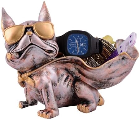 Cute Cool Dog Sculpture with Plate for Home Decor 1