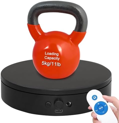ComXim Motorized Rotating Display Stand with Remote Control and Knob Speed Adjustment