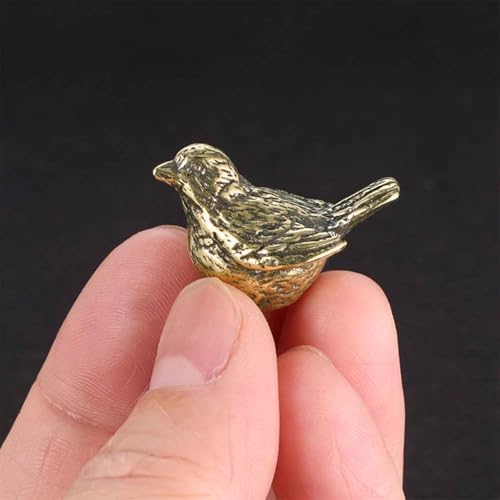 SnowOwl 3PCS Vintage Brass Gold Bird Swan Decorations Statues