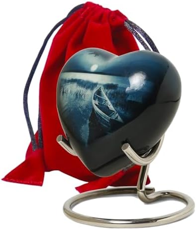 Small Heart Urns for Ashes - Complete Memorial Set