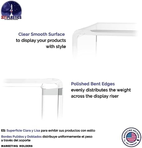 2 Pack Acrylic Riser Display Stands for Jewelry Collectibles