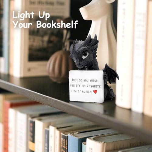 Dragon Figurine - Fantasy Decor Statue with Message Sticker