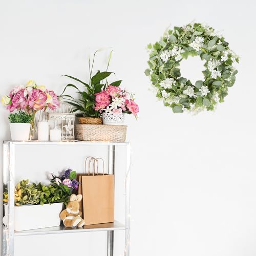 YNYLCHMX 18 Inch Spring Summer Wreath for Front Door