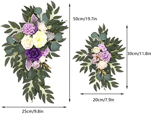 SUNFECILI Wedding Arch Flowers Decor Swag