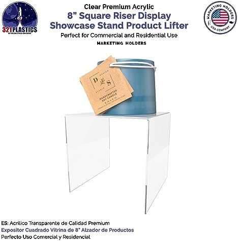 Marketing Holders 2 Pack Clear Acrylic Display Riser Stand