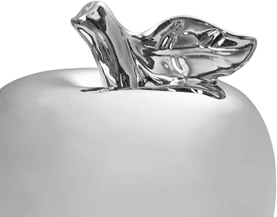 Ceramic Apple Ornament Silver Figurine Home Decor