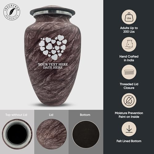 Custom Large Adult Cremation Urn - Soft Whisper Burgundy
