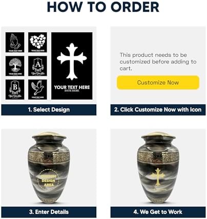 Custom Cremation Urn for Gamers Gold Engraved Design Suzesta Series