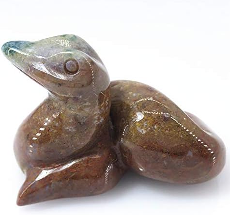 2 Inch Hand Carved Healing Crystal Snake Statue