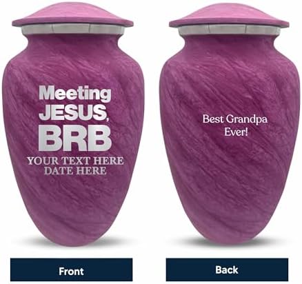 Custom Large Adult Cremation Urn with Funny Design - 200 Cubic Inch Pink