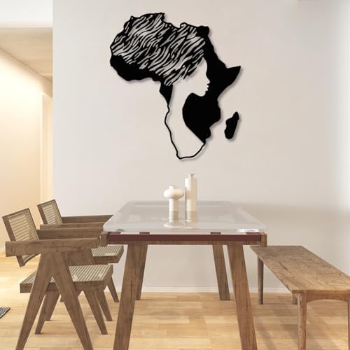 Yemwot African Woman Gold Metal Wall Art 29x33