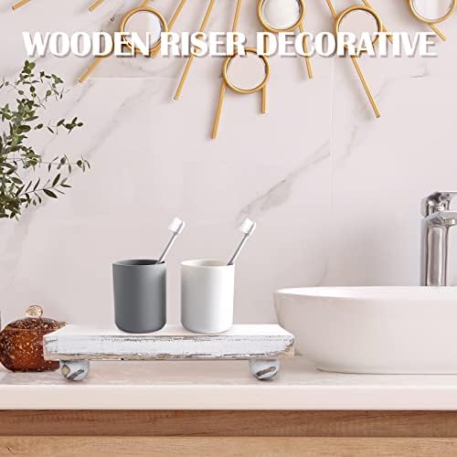 Chunful Set of 3 Whitewash Wood Risers
