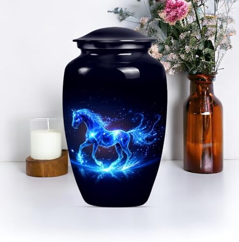 10 Inch Horse Urn for Cremation Ashes - Decorative Burial Urn for Human Remains