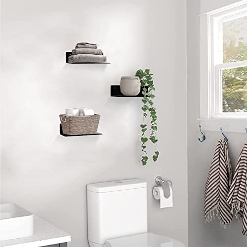 9 Inch Acrylic Floating Shelf Set of 2 - Black