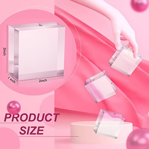 Clear Acrylic Display Blocks Jewelry Showcase Stand