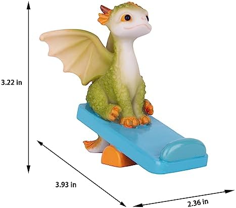 Mini Dragon Figurine Resin Home Decor Cute Garden Statue