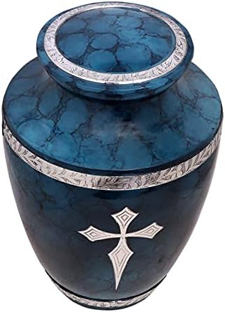 BOLD DIVINE Elite Cross Blue Cloud Cremation Urn
