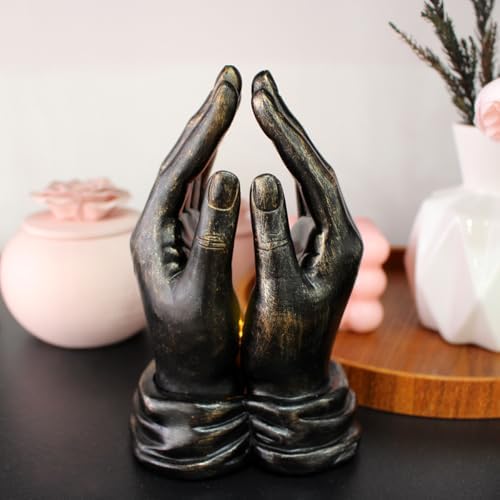 Eforcase Praying Hand Lamp Figurine - Resin Decor for Bedroom and Desktop