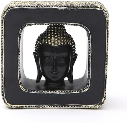 Fenteer Buddha Head Statue Resin Decor Figurine