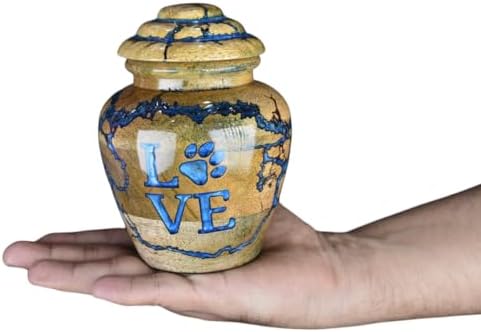 Merit Wooden Cremation Urn for Pets Decorative Dog Ashes Urn