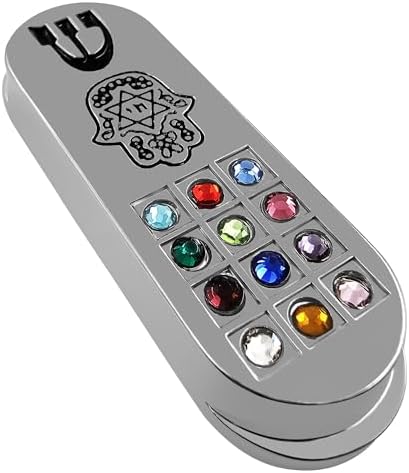 Talisman4u Protection Mezuzah with Hamsa Hoshen and Star of David
