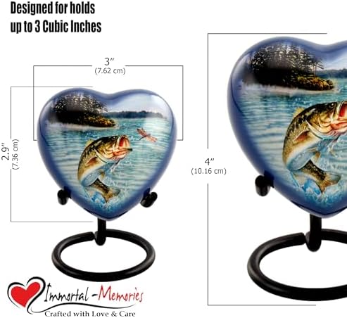 Bass Fishing Urn - Cremation Urn for Human Ashes