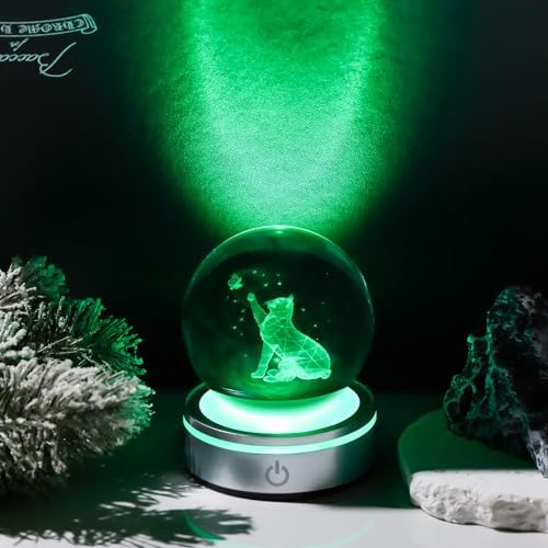 3D Crystal Cat Ball - Home Decor Night Light for Her Him