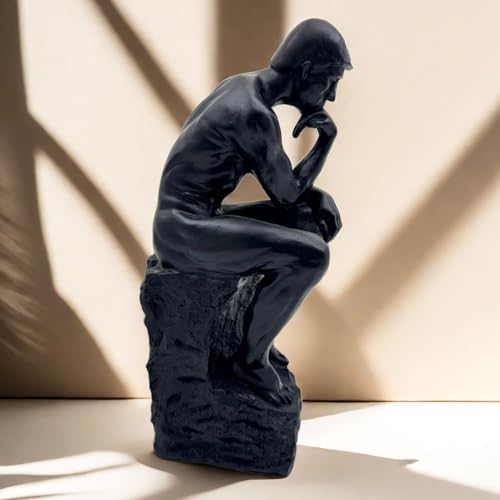Resin Thinker Statue Sculpture for Home Office Decor